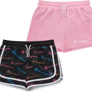 Two pack of girls Champion activewear shorts size 14/16